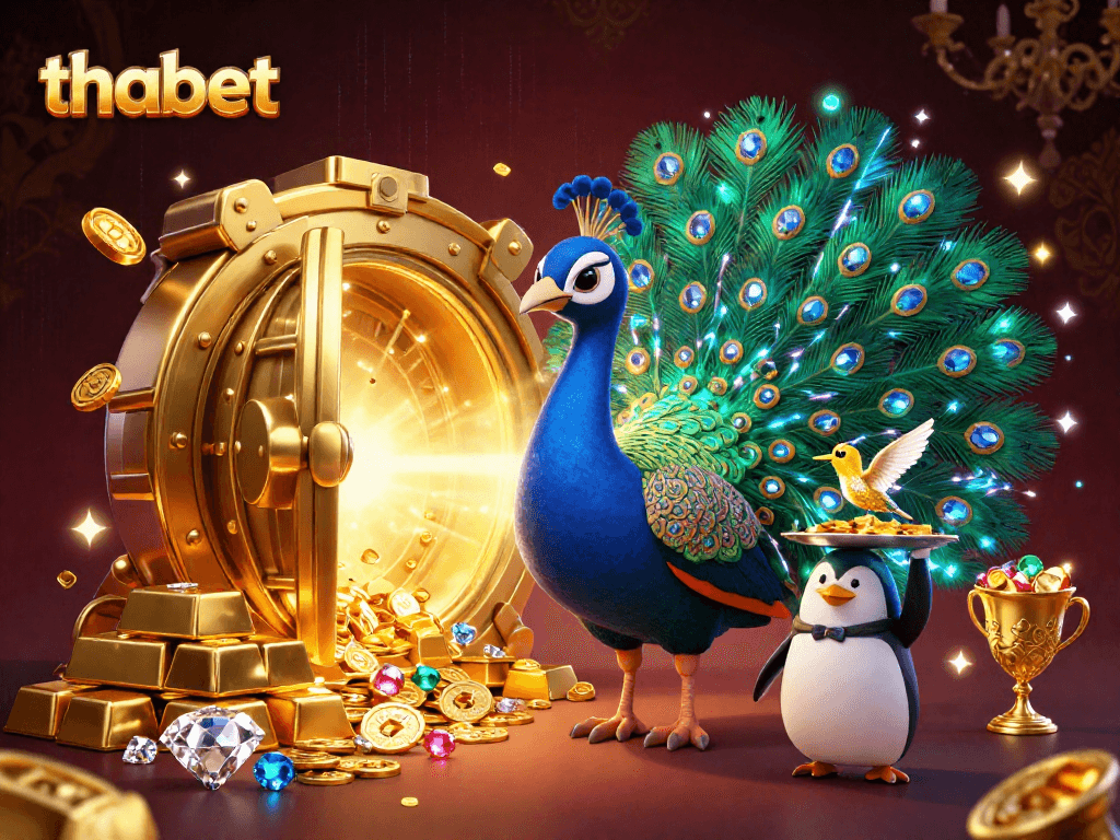 Experience thrilling gaming adventures with thabet featuring vibrant royal symbols, gold treasures, and delightful characters.