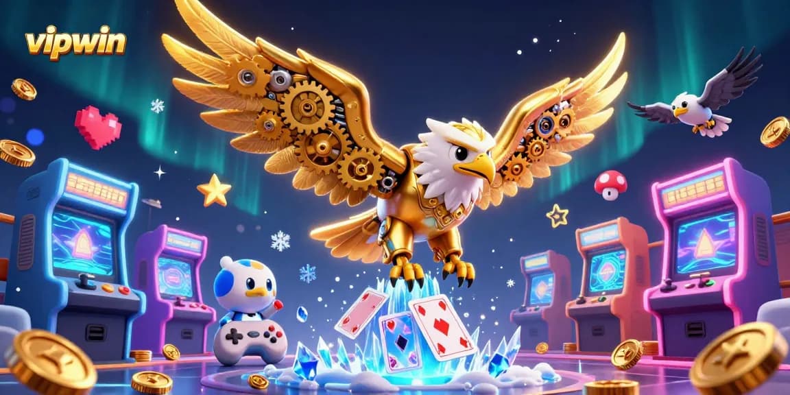 Experience thrilling gameplay with vipwin's vibrant casino elements in a 3D dynamic scene of adventure.