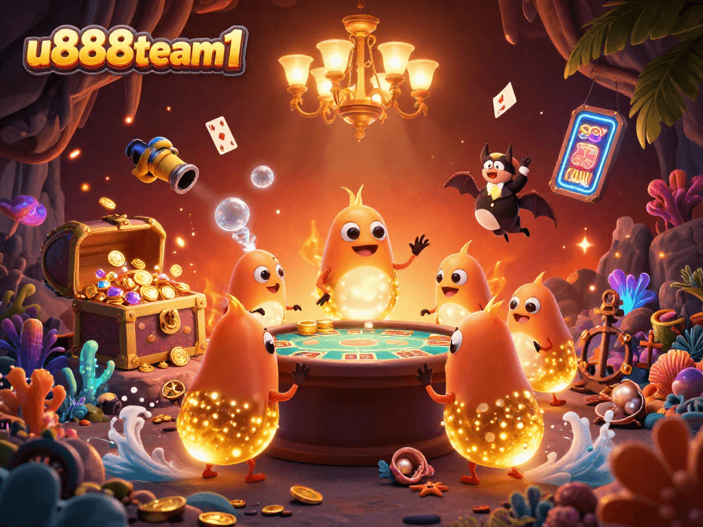 Experience the vibrant u888team1 cave casino with illuminated glowworms and rich treasures!