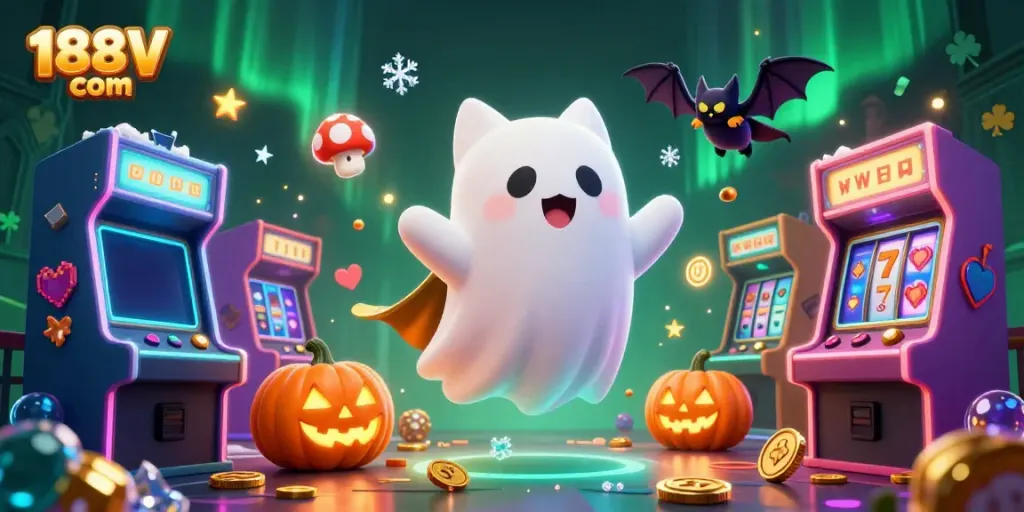 Experience thrilling action with the lively ghost cat and vampire bat adventure at 188V com casino.