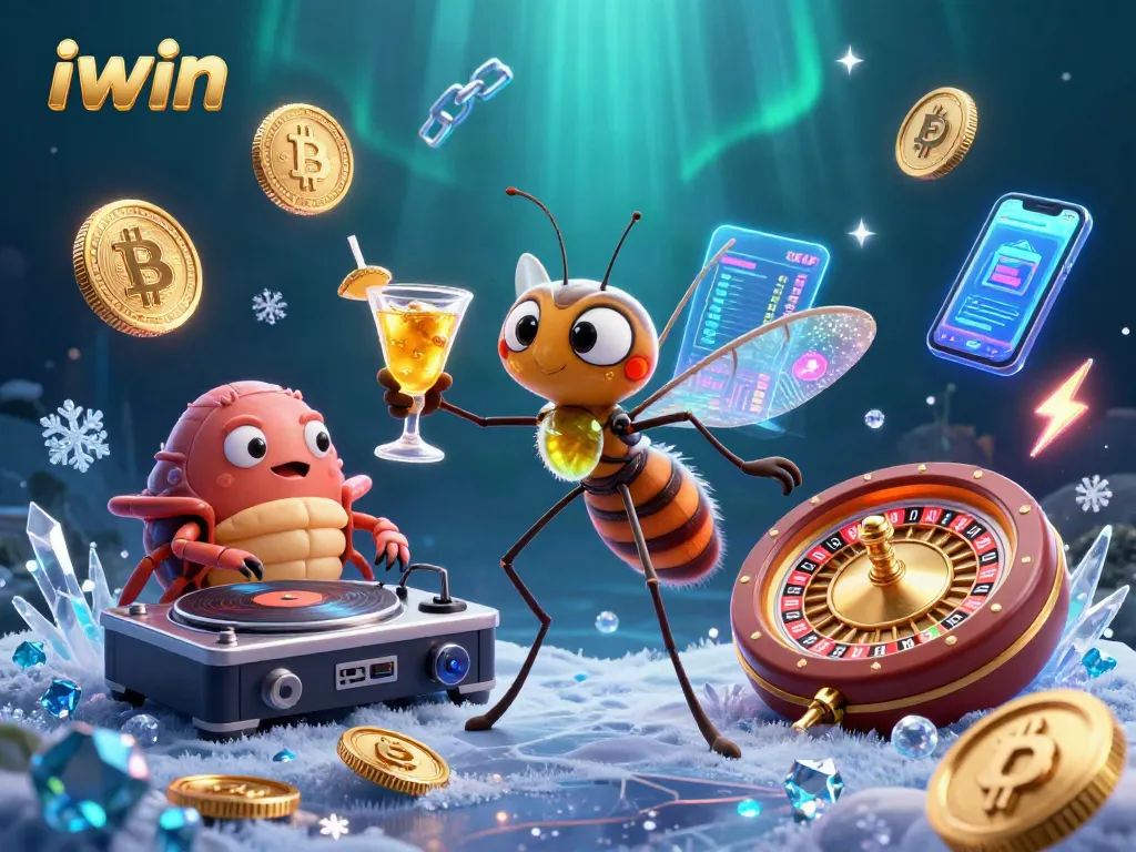 Experience the excitement of iwin with a lively casino illustration showcasing dynamic gambling elements.