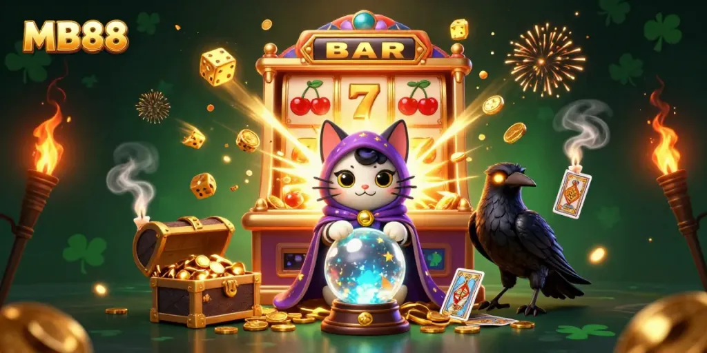 Experience thrilling wins at MB88 with vibrant casino games and captivating characters.