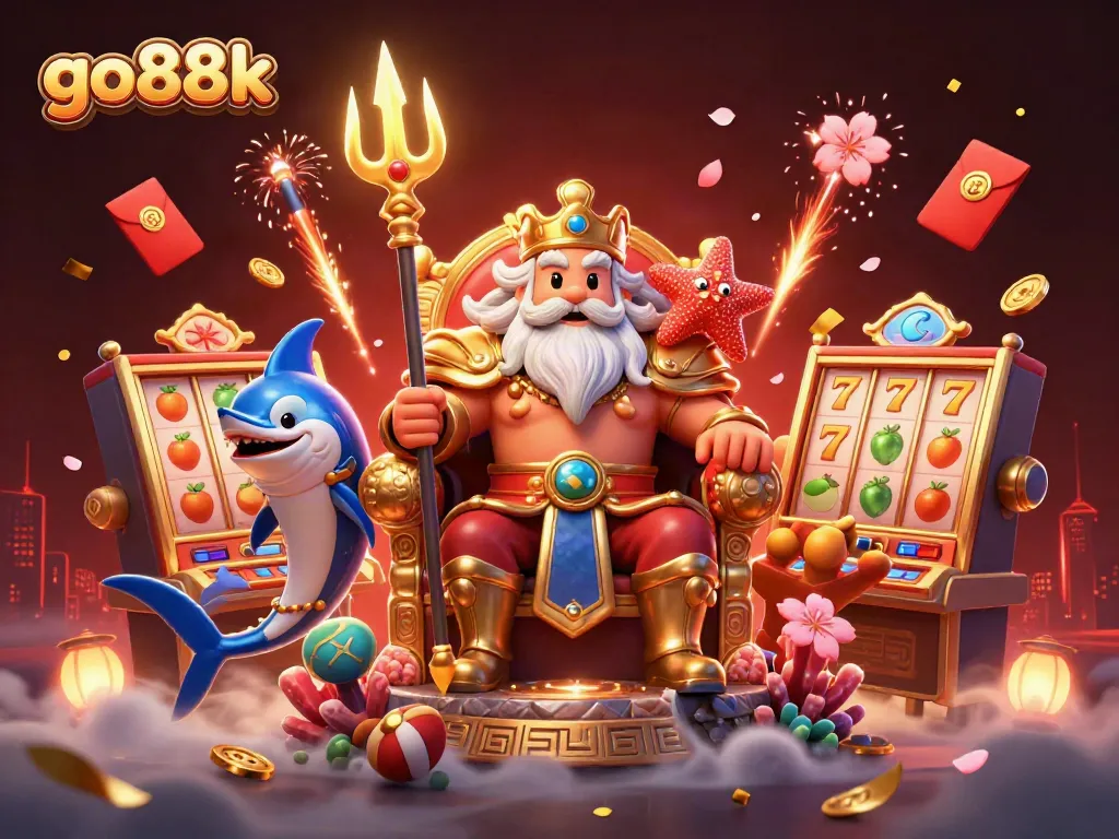 Engage in exciting gameplay featuring go88k's vibrant casino elements and 3D cartoon characters.