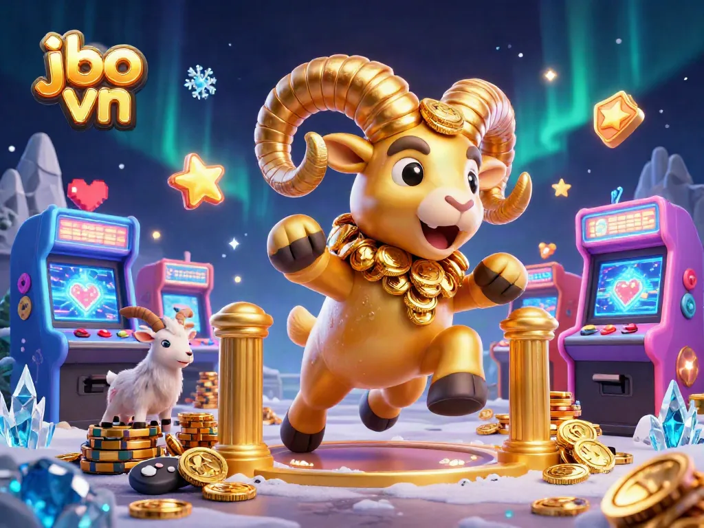 Engage in exciting gameplay with jbo vn featuring a golden ram charging towards victory.