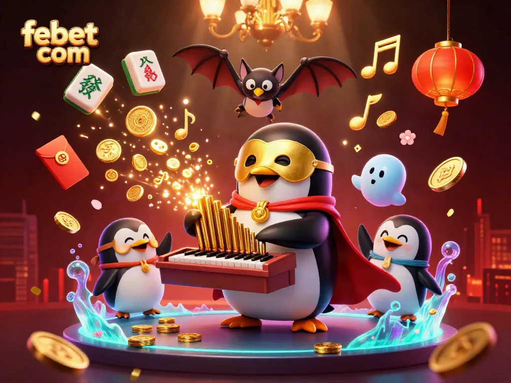 Experience the excitement of febet com with a vibrant 3D cartoon casino scene full of winnings.