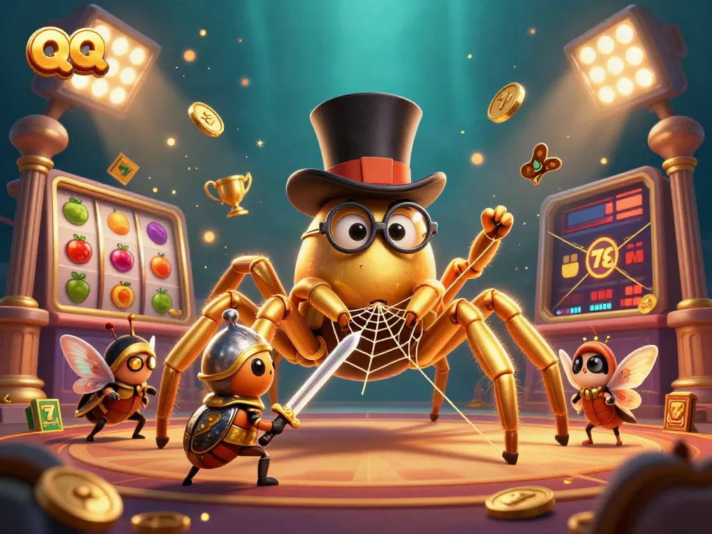 Win with QQ 88 while enjoying an ultra-detailed casino scene featuring exciting games and characters.